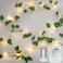 suddus Vine with Fairy Lights Battery Operated 131ft 40 LED Pothos String Lights with Remote Leaf Lights for Bedroom Room Wall Garden Party Wedding Dorm DecorWarm White
