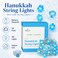 The Dreidel Company Hanukkah LED String of Lights Menorah and Dreidel Designs 10 Feet with 40 Lights Single