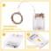 Kangheshun Timer Led Fairy Lights1 Pack Mini Battery Powered Silver Wire Starry Tiny String LightBattery Operated Micro Lights for BedroomChristmasPartiesWeddingCenterpieceDecoration 5m16ft Warm White