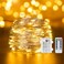TingMiao Fairy Lights Battery Operated String Lights with Remote Control Timer 33Ft 100 LED Waterproof 8 Modes Copper Wire Warm White Twinkle String Lights for Christmas Warm White 1Pack