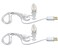 YIMILITE 2 Pack C7 06W 2700K Featuring Standard E12 LED Bulb Candelabra Base Christmas Village Light Accessory Cord with 2 LED Light Bulb