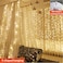 ZSJWL 300 LED Curtain Fairy Lights with Remote 8 Modes 98 98 Ft Curtain String Light USB Plug in Twinkle Silver Wire Lights for Bedroom Window Chrismas Wedding Party Warm White