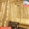 ZSJWL 300 LED Curtain Fairy Lights with Remote 8 Modes 98 98 Ft Curtain String Light USB Plug in Twinkle Silver Wire Lights for Bedroom Window Chrismas Wedding Party Warm White