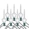 Novelty Lights Traditional Glitter Bubble Light Set 6 Feet 7 Bulbs Clear Liquid with Glitter and Clear Bases 5 Watt E12C7 Bulbs for Indoor Christmas Trees Nostalgic Holiday Home Decor