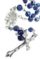 Westmon Works Boys First Holy Communion Rosary Set Blue Faceted Beads Metal Chalice Centerpiece and Crucifix Catholic Gift with Keepsake Storage Box