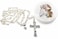 Westmon Works Girls First Communion Rosary with Glass Beads and Crucifix Catholic Prayer Necklace Gift Set with Chalice Centerpiece and Keepsake Case