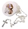 Westmon Works Girls First Communion Rosary with Glass Beads and Crucifix Catholic Prayer Necklace Gift Set with Chalice Centerpiece and Keepsake Case