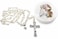 Westmon Works Girls First Communion Rosary with Glass Beads and Crucifix Catholic Prayer Necklace Gift Set with Chalice Centerpiece and Keepsake Case