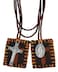 Devotional Scapulars Brown Cross Embroidered Scapular with Miraculous Medal and Cross 15 12 Inch