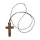 Intercession Wooden Crucifix on Cord Made in Brazil St Benedict 2in