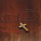Intercession Wooden Crucifix on Cord Made in Brazil St Benedict 2in