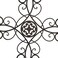Retrome 28 H Large Cross Wall Decor Metal Wall Cross for Home Decor FleurDeLis Decor