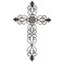 Retrome 28 H Large Cross Wall Decor Metal Wall Cross for Home Decor FleurDeLis Decor