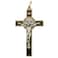 VILLAGE GIFT Saint Benedict Medal Crucifix Patron Saint of Students and Europe Includes Case and Cord Great Catholic Gift for First Holy Communion and Confirmation Black