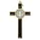VILLAGE GIFT Saint Benedict Medal Crucifix Patron Saint of Students and Europe Includes Case and Cord Great Catholic Gift for First Holy Communion and Confirmation Black