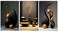 ZDMFLTPP 3Pcs Black Abstract Wall Art Modern Still Lifes Ceramic Wall Deco Pictures orange Black Shape Canvas Posters Prints for Living Room Bedroom Bathroom Home Decoration UnFramed
