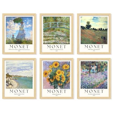 97 Decor Monet Poster Monet Water Lilies Classic Artwork for Walls 8x10 UNFRAMED