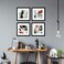ArtbyHannah Framed Spring Wall Art with Plant Botanical Prints Picture Frame Collage Set for Bathroom Bedroom Decor 4 Pack 10x10 inch Black Frame