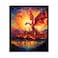 Bestbuddy Pet 8X10 Unframed Starry Night Inspired Dragon Blasting Fire over Medieval Castle Ancient Legend Tale Oil Painting Art Print Poster Wall Decor AP230