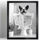 Biufo Framed Bathroom Wall Art Dog on Toilet Wall Decor Animal Canvas Print Poster Bathroom Restroom Decor 8x10