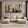 CHUDANHAO Graffiti Line Artwork Brown Picture Wall Decor Black Abstract Wall Art for Living Room Hotel Office Wall Hanging Decor 29x58 Large Size