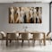 CHUDANHAO Graffiti Line Artwork Brown Picture Wall Decor Black Abstract Wall Art for Living Room Hotel Office Wall Hanging Decor 29x58 Large Size
