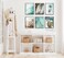 EVPYXFUT Set of 6 Tropical Beach Canvas Wall Art Surf Poster Summer Ocean Coastal Pictures Turtle Print Palm Tree Surfboard Gallery Paintings Nautical Bus Wall Decor for Bedroom Bathroom Unframed