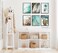 EVPYXFUT Set of 6 Tropical Beach Canvas Wall Art Surf Poster Summer Ocean Coastal Pictures Turtle Print Palm Tree Surfboard Gallery Paintings Nautical Bus Wall Decor for Bedroom Bathroom Unframed