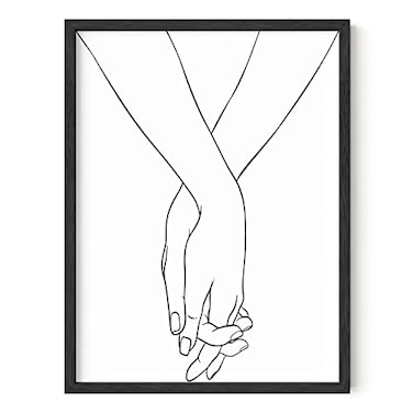HAUS AND HUES Abstract Line Drawing Minimalist Female Sketch Simple Black and White Poster Elegant Home Artwork 12x16 Unframed