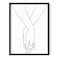 HAUS AND HUES Abstract Line Drawing Minimalist Female Sketch Simple Black and White Poster Elegant Home Artwork 12x16 Unframed