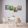 iHAPPYWALL 4 Seasons Modern Landscape Window Frame Style Wall Decor Spring Summer Autumn Winter Season Changes Forest with Sunshine Picture for Living Room Ready to Hang