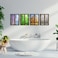 iHAPPYWALL 4 Seasons Modern Landscape Window Frame Style Wall Decor Spring Summer Autumn Winter Season Changes Forest with Sunshine Picture for Living Room Ready to Hang