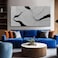 MLART99 White Abstract Canvas Wall Art Modern Artwork Black Line Prints Textures Picture for Walls Art Posters for Office Bedroom Home 29x58 Inch