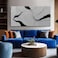 MLART99 White Abstract Canvas Wall Art Modern Artwork Black Line Prints Textures Picture for Walls Art Posters for Office Bedroom Home 29x58 Inch