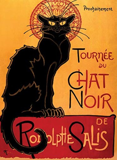 Palace Learning Tourne du Chat Noir by Theophile Alexandre Steinlen 1896 The Black Cat Vintage Poster Print LAMINATED 18 x 24