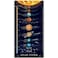 windfirestore Solar System Space Print Poster Outer Planets Painting Kids Astronomical Education Wall Art Decor 16x31 inch canvas no frame