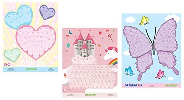 Ortopad Girls Reward Poster Pack includes 3 posters HeartsCastleButterfly