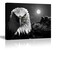 Piy Painting Cool Eagle Wall Art Decor for Bedroom PIY Fierce Bald Eagle under Moon Night Picture Awesome Black and White Canvas Prints Decor Artwork Paintings and Calligraphic Works