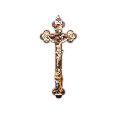 Christian Brands 13 Inches High Mary Mother of Jesus and Holy Trinity Crucifix