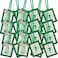 Needzo WoolBacked Green Scapulars Catholic Dual Paneled Scapular with Image of The Pierced Heart and Our Lady with Silver Tone Medals 1725 Inches 12 Pack