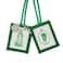Needzo WoolBacked Green Scapulars Catholic Dual Paneled Scapular with Image of The Pierced Heart and Our Lady with Silver Tone Medals 1725 Inches 1 Pack