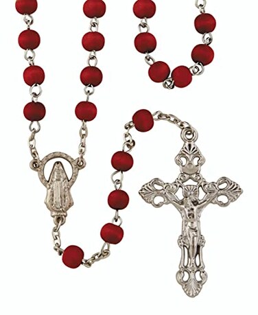 CB 7mm Rose Scented Wood Rosary