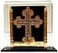 Purpledip Gold Leaf Celtic Cross in Transparent Case for Home Altar or Car 11768