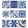 CHGCRAFT 36PCS Blue Relief Peel and Stick Tile Stickers Mosaic Style Removable Wall Decals Self Adhesive Tile Wallpaper for Kitchen Bathroom Toilet Living Room 4x4 Inches