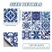 CHGCRAFT 36PCS Blue Relief Peel and Stick Tile Stickers Mosaic Style Removable Wall Decals Self Adhesive Tile Wallpaper for Kitchen Bathroom Toilet Living Room 4x4 Inches