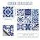 CHGCRAFT 36PCS Blue Relief Peel and Stick Tile Stickers Mosaic Style Removable Wall Decals Self Adhesive Tile Wallpaper for Kitchen Bathroom Toilet Living Room 4x4 Inches