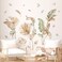 decalmile Decalmile Boho Tropical Leaves Wall Decals Palm Leaf Green Plants Wall Art Stickers for Living Room Sofa TV Background