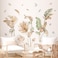 decalmile Decalmile Boho Tropical Leaves Wall Decals Palm Leaf Green Plants Wall Art Stickers for Living Room Sofa TV Background