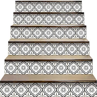 Mi Alma Peel Stick Tile Backsplash Stair Riser Decals DIY Decals Mexican Talavera Home Decor Staircase Decal Stickers Pack of 24 Tiles 7W x 7L Each