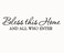 VWAQ Bless This Home and All Who Enter Wall Decals Quotes Religious Sayings Vinyl Wall Art Decor Home Blessing